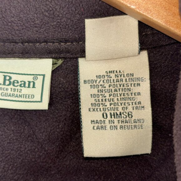 LL Bean Quilted Olive Green Riding Chore Barn Jacket Thinsulate Fleece Lined XL - Picture 12 of 16